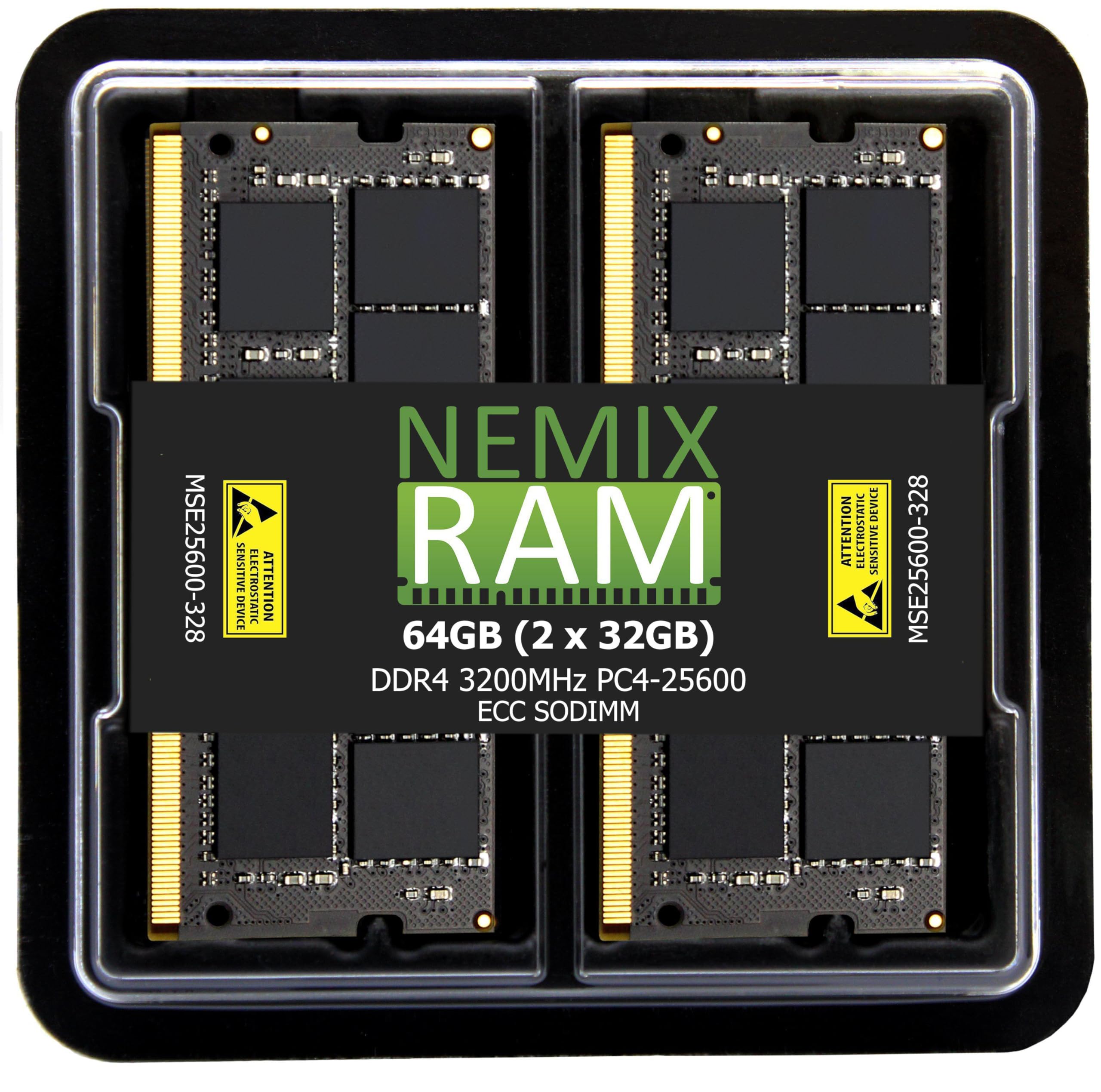 Amazon.co.jp: NEMIX RAM 64GB (2X32GB) DDR4 3200MHz PC4-25600 2Rx8